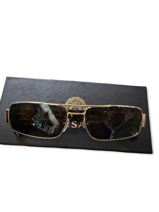 Versace Unisex Greca 61mm Navigator Sunglasses Black with Case Revolve $385 NEW main image 6